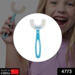 4773 Kids U Shaped Large Tooth Brush used in all kinds of household bathroom places for washing teeth of kids, toddlers and childrenâ€™s easily and comfortably.