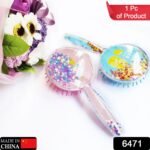 6471 Hair Brush for Kids Detangling Anti-static Soft Massage for Braids Curly Straight Long or Short Wet Or Dry Hair (Multi-Design)