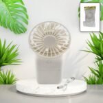 Portable Handheld Electric Fan with USB Rechargeable Battery – 3 Adjustable Speed Modes