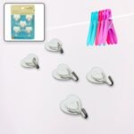 Multipurpose Strong Hook Self-Adhesive Hooks For Wall Heavy Plastic Hook, Sticky Hook Household For Home , Decorative Hooks, Bathroom & All Type Wall Use Hook , Suitable For Bathroom, Kitchen, Office (5 Pc Set)