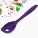 Silicone Spoons & Stainer For Cooking Heat Resistant, Non-Stick Mixing Spoon For Kitchen Cooking Baking Stirring Mixing Basting Tools (1 Pc)