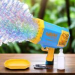 69-Hole Rechargeable Bubble Gun Toy with Powerful Blower