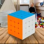 4×4×4 High-Speed Sticker-Less Magic Cube - Durable, Vibrant, and Portable with Smooth Turns