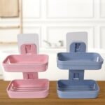 Double Layer Adhesive Sticker Soap Dish Holder