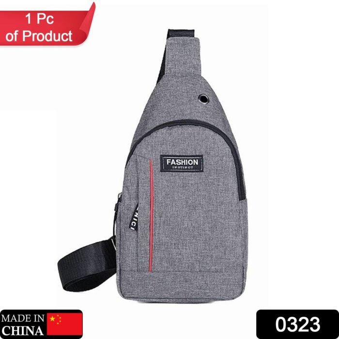 0323 grey Waterproof Anti Theft Crossbody fanny pack waist bag PU Leather Shoulder Bags Chest Men Casual fashion USB Charging earphone hook Sling Travel Messengers Bag