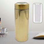 Stainless Steel Water Bottle With Foldable Spoon & Handle Easy To Carry, Leak Proof, Rust Proof, Hot & Cold Drinks, Gym Sipper Bpa Free Food Grade Quality, Steel Fridge Bottle For Office / Gym / School (420 Ml Approx)
