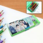 Multipurpose Compass Box, Pencil Box With 2 Compartments For School, Cartoon Printed Pencil Case For Kids, Birthday Gift For Girls & Boys, Cartoon Printed Pencil Case For Kids.