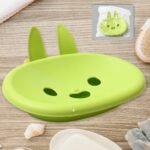Rabbit Shape Soap Box Drain with Double Soap Bowls - Bathroom Organizer