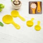 Plastic Kitchen Tool Mould / Ladoo Mould Spoon Ladoo Making Spoon Set For Kitchen Multipurpose, Plastic Ladoo Mold For Making Different Variety Of Ladoo (4 Pcs Set)