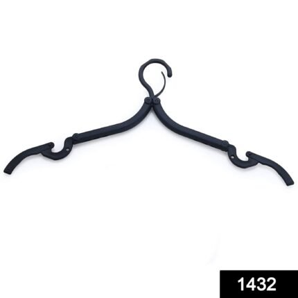 1432 Portable & Foldable Multicolor Plastic Hangers (1pc)