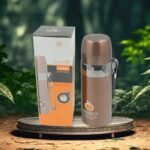 Stainless Steel Vacuum Thermos Flask, Drinking Bottles, Portable Travel Cup, With Cup Lid Ã¢‚¬€Œ Thermos For Hot & Cold Drinks Or Food-Thermos For Travel, For Office/Gym/School (400Ml)