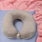 Plush Travel Neck Pillow With Curved Design for Ultimate Comfort