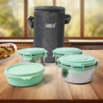 Ganesh 4-in-1 Tiffin Lunch Box with Stainless Steel Containers