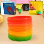Vibrant Rainbow Spring Toy for Multi-Colored Fun and Stress Relief