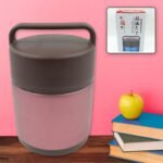 Vacuum Insulated Lunch Box, 304 Stainless Steel, Used For Lunch Storage, Double-Layer Travel Hiking Picnic Food Jar, With Folding Spoon And Handle Bpa Free Thermos Lunch Box For Kids Adults (1600 Ml)