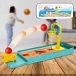 Mini Table Top Finger Basketball Game For Kids - Desktop Game For Kids & Adults, Basketball Finger Bowling Game, Fun Indoor Finger Bowling Game For Boys & Girls, Family Board Game