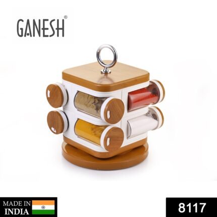 8117 Ganesh Storewell Plastic Spice Rack - Set of 8