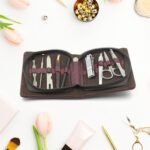 Nail Clipper Kit Fingernail Clipper, Manicure Set, Stainless Steel Nail Cutter Set ,Manicure Tool, Nail Clippers Care Tools With Lightweight And Beautiful Travel Leather Case (9 Pc Set)