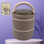 Ganesh Smart Stack 2/3 Layer Portable Lunch Box - Stainless Steel, Airtight Design