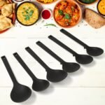 Multipurpose Silicone Spoon, Silicone Basting Spoon Non-Stick Kitchen Utensils Household Gadgets Heat-Resistant Non Stick Spoons Kitchen Cookware Items For Cooking And Baking (6 Pcs Set)