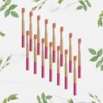 Bamboo Wooden Toothbrush Soft Toothbrush Wooden Child Bamboo Toothbrush Biodegradable Manual Toothbrush For Adult, Kids (15 Pcs Set / With Round Box)