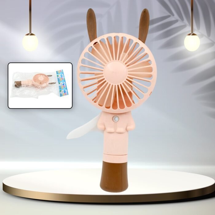 Portable Small Fan Handheld, Mini Student Handheld Dormitory Class Personal Fan Without Battery & Usb Cable Operated Manual Hand Press Fan (1 Pc) - Image 1