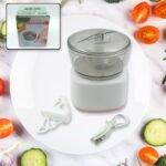 Portable Mini Food Processor Chopper Electric Veggie Chopper 3 Blades With Charching Cable Type C, Vegetable Chopper, Garlic Chopper Food Grinder For Chopping Ginger, Pepper Chili, Onion, Fruit, Meat