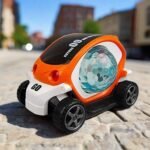 Plastic 360 Degree Rotating Stunt Car Toy with Lights and Music