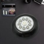 9 Led Touch Light Closet Light Battery Powered Stick-On Anywhere Puck Lights With New Strong Adhesive For Cabinet, Stair, Bedroom, Kitchen Night Light Stick Tap Night ( Battery Not Included / 1 Pc )