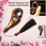 Digital Tasbih/Tally Counter with Traditional Wooden Design and LCD Screen