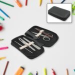 6In1 Nail Clipper Kit Fingernail Clipper, Manicure Set, Stainless Steel Nail Cutter Set ,Manicure Tool, Nail Clippers Care Tools With Lightweight And Beautiful Travel Leather Case (6 Pc Set)