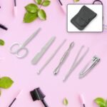 6In1 Nail Clipper Kit Fingernail Clipper, Manicure Set, Stainless Steel Nail Cutter Set ,Manicure Tool, Nail Clippers Care Tools With Lightweight And Beautiful Travel Leather Case (6 Pc Set)