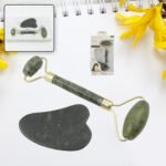 Gua Sha Stone And Anti Aging Jade Roller Massager For Face Massage Natural Face Skincare Massager & Face Roller Massager For Women | Face Shaper Jade Roller And Gua Sha Set For Glowing Skin