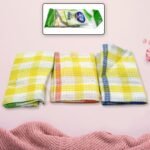 Cotton Hand Towel / Napkin, Hand Towel Napkin Microfiber Cloth, Kitchen Accessories, Travel Friendly | Home & Kitchen Use Holiday Birthday Party Gift (3 Pcs Set)