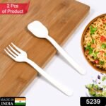 5239 Plastic Forks & spoon Cutlery-Utensils, Parties, Dinners, Catering Services, Family Gatherings ( pack of 2)