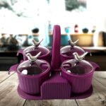 Silver Sparrow 4-Piece Jar Dry Fruit Set with Airtight Lids