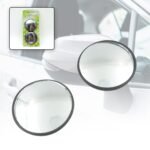 Car Blind Spot Side Mirror Round Hd Glass Blindspot Mirror Convex Rear View Mirror, Car Mirror Accessories Suitable All Cars, Frameless Design (2 Pcs Set )