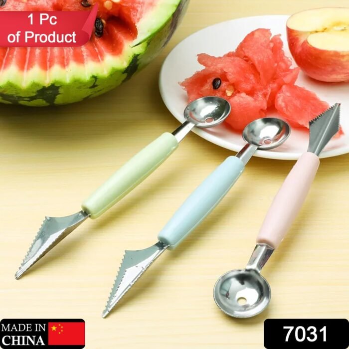 7031 Multifunctional Stainless Steel Fruit, Vegetable Pattern Carving Knife Peeler Corer Spherical Dig Ball Scoop, Garnishing Dig Ball Spoon Kit.