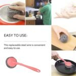 2804 Scrubber with Handle for Kitchen and Utensil Cleaning and Hard Stains,