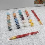 Paint By Numbers For Adults Beginner - Adults' Paint-By-Number Kits On Canvas - Diy Oil Painting By Numbers For Adults - 24 Number Color, 6 Paintbrushes, Pre-Printed Canvas (Unframed) 40 Cm X 50 Cm