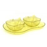 2752 Apple Shape Tray Bowl Used For Serving Snacks And Various Food Stuffs.