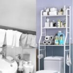 Multi-Layer The Toilet Storage Rack Metal | Bathroom Shelf Space Saving Organizer For Laundry Room Wash Basin Floor Stand