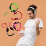 6389 Wired On Ear Headphones With Mic With 3.5 Mm Drivers, In-Built Noise Cancelling, Foldable And Adjustable For Laptop/ Pc / Office / Home