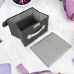 Small Foldable Storage Box With Lid And Handles, Cotton And Linen Storage Bins And Baskets Organizer For Nursery, Closet, Bedroom, Home (28×20×16 Cm / 1 Pc) - Image 3