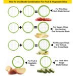 Plastic 6-In-1 Manual Vegetable Grater,Chipser And Slicer - Image 3