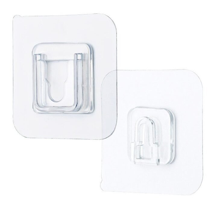 7433 Transparent Adhesive Male Hook Used For Hanging Various Types Of Items (1Pc)