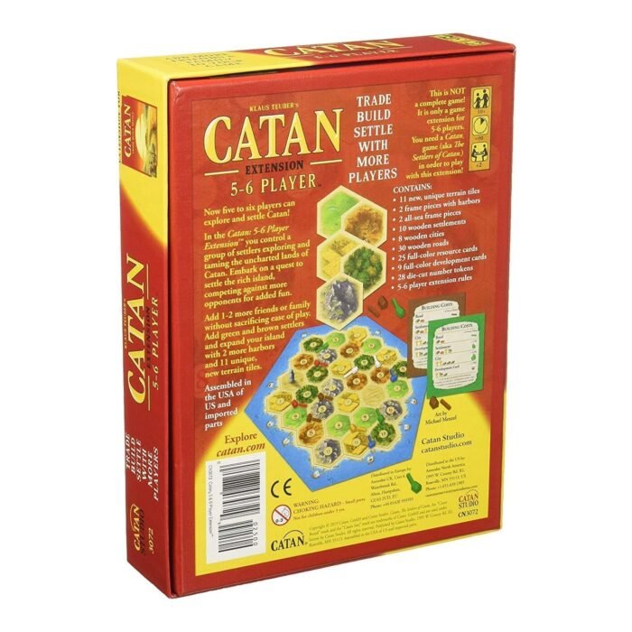 4659 Catan Board Game Extension Allowing a Total of 5 to 6 Players for The Catan Board Game | Family Board Game | Board Game for Adults and Family | Adventure Board Game (Pack of 1)