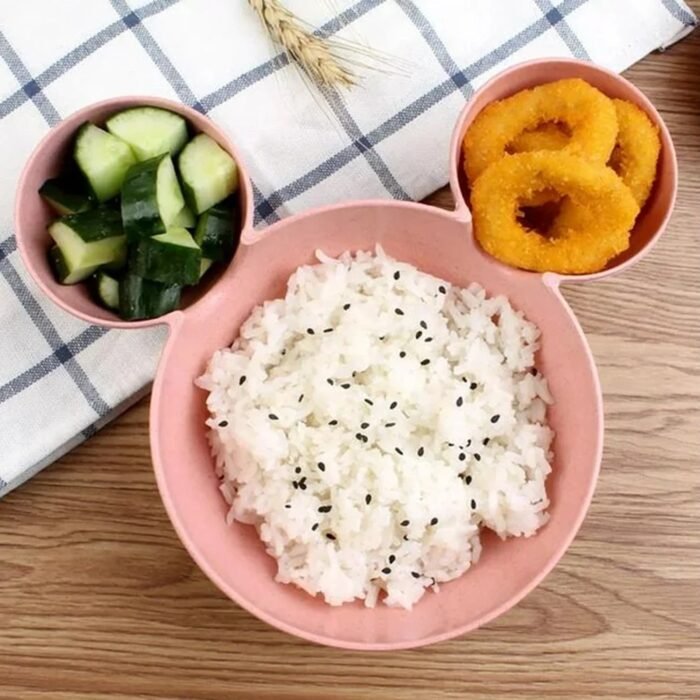 Mickey Mouse Shaped Unbreakable BPA-Free Kids' Plates - Image 3