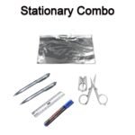 4848  6-Pcs Combo Zipper Pouch scissor Ruler Pen And Marker Used While Studying By Teachers And Students In Schools And Colleges Etc.