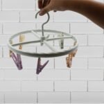 Clothespin Rack Laundry Drying Rack, Clothes Hangers With 8 Clips, Clip Hanger Drip Hanger For Drying Underwear, Baby Clothes, Socks, Bras, Towel, Cloth Diapers, Gloves